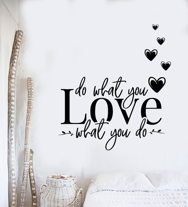 Vinyl Wall Decal Love Hearts House World Bedroom Romantic Art Stickers Mural (g3109)
