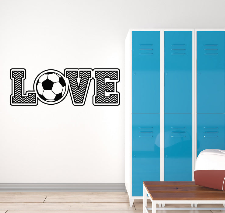 Vinyl Wall Decal Ball Love Soccer Team Game Sport Teen Room Stickers Mural (g8145)