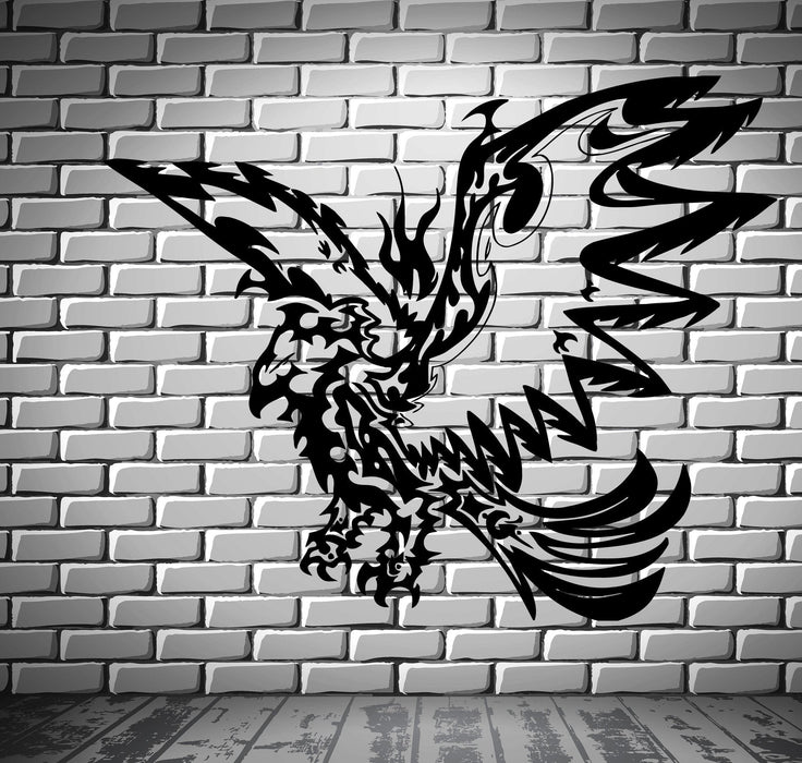 Wall Vinyl Art Sticker Flying Eagle Tribal Decor Unique Gift (m170)