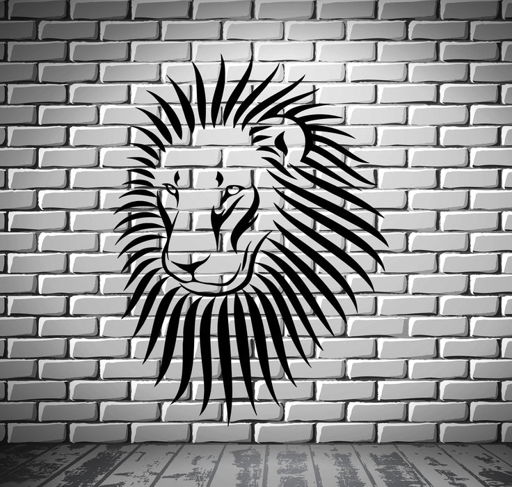 Autocollant mural en vinyle motif tête de lion, décoration tribale, cadeau unique (m181) 