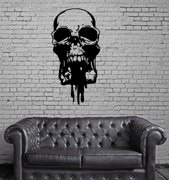 Wall Vinyl Art Sticker Skull Human Skeleton Unique Gift (m226)