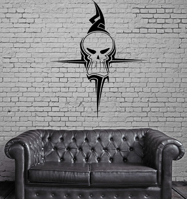 Wall Mural Vinyl Art Sticker Ghost Skull Tribal Decor Unique Gift (m251)