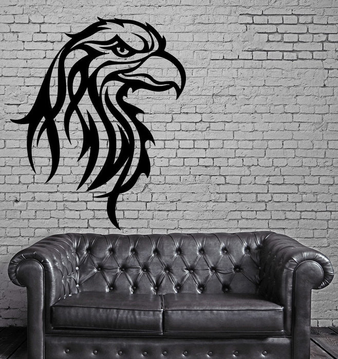 Wall Vinyl Art Sticker Eagle Head Bird Art Decor Unique Gift (m293)