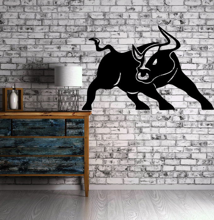 Vinyl Decal Wall Sticker Angry Bull Horns Rodeo Cowboy Ranch Animal Modern Home Decor Unique Gift (m344)