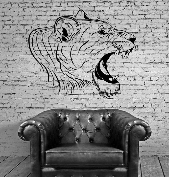 Wall Vinyl Art Sticker Bengal Tiger Head Asian Great Cat Decor Unique Gift (m388)