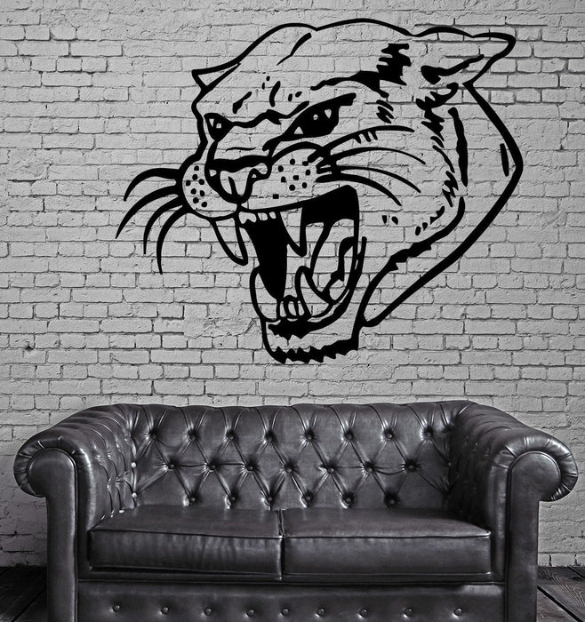 Наклейка на стену из винила с изображением головы пантеры, рев азиатской охотничьей древесины, уникальный подарок (m406) 