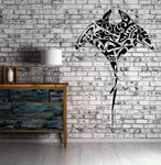 Manta Ray Ocean Marine Animal Collage Decor Wall Mural Vinyl Decal Sti ...