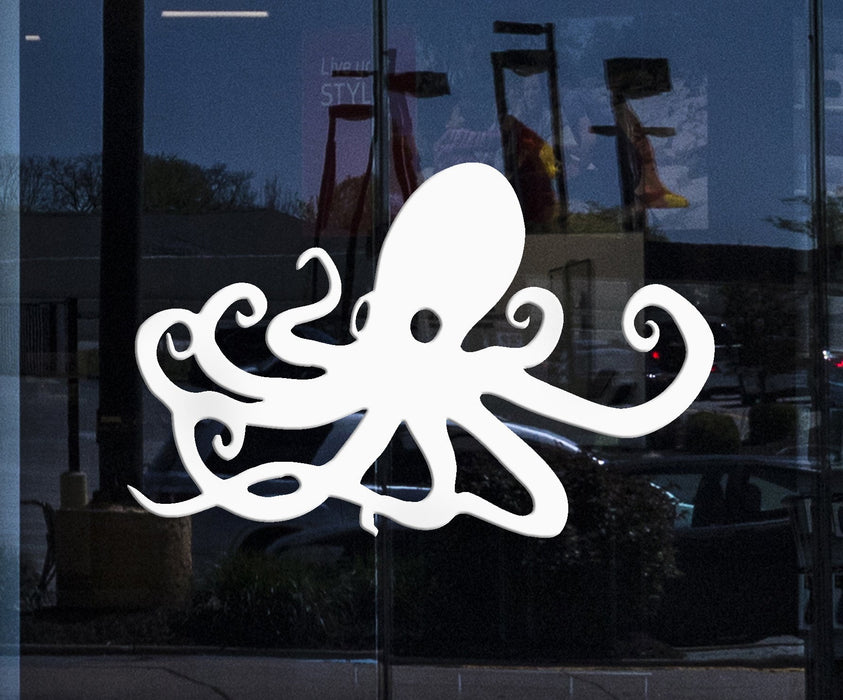 Window Mural and Wall Vinyl Art Decal Sticker Octopus Ocean Marine Sea Decor Unique Gift M488w