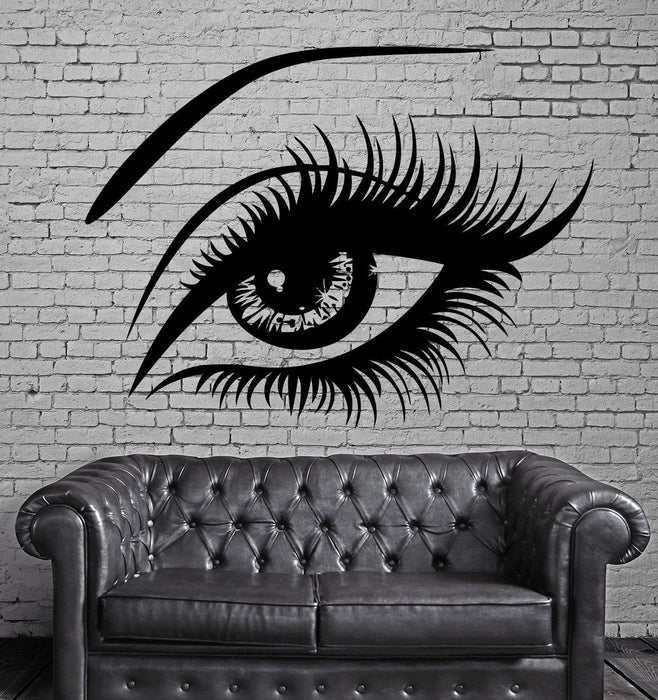 Sexy Beautiful Female Eye Big Eye Lashes Decor Wall Mural Vinyl Art Sticker Unique Gift (m526)