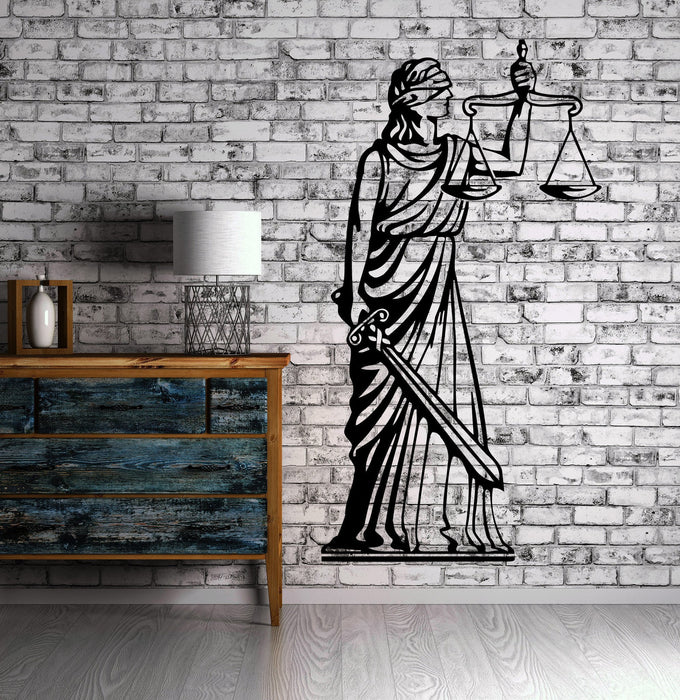 Greek Goddess of Justice Themis Wall Decor Mural Vinyl Decal Art Sticker Unique Gift M561