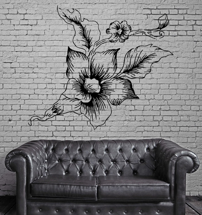 Sticker mural en vinyle représentant un bouquet de fleurs asiatiques avec symbole d'amour et de pivoine, cadeau unique M610