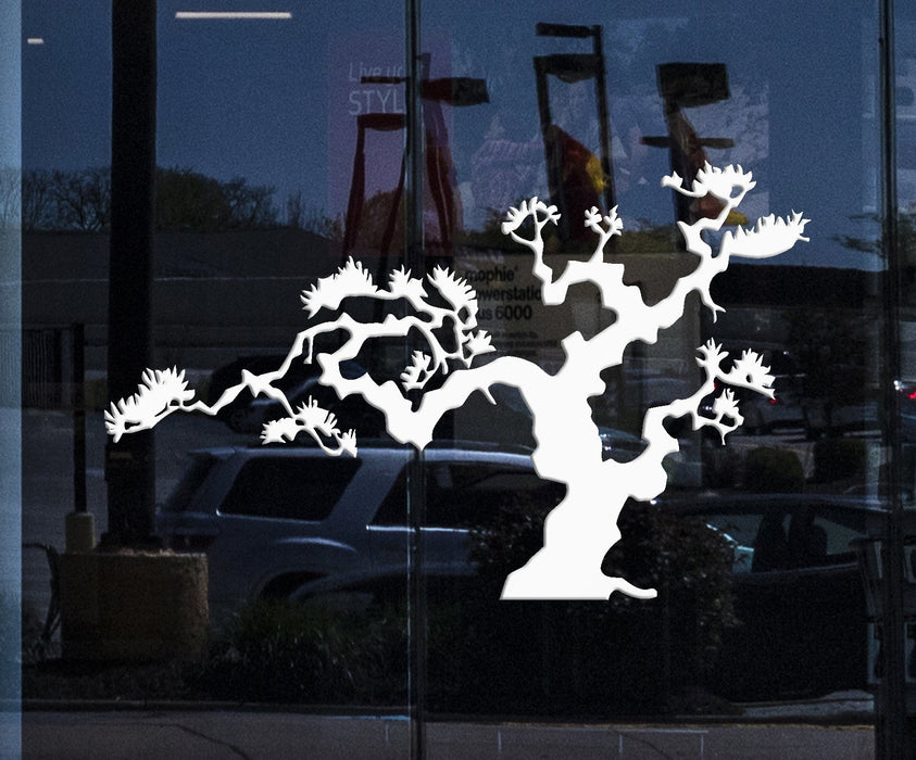 Window and Wall Vinyl Decal Japanese Bonsai Tree Nature Decor Japan Island  Unique Gift (m612w)