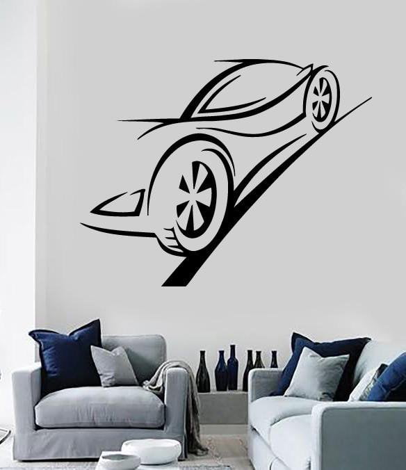 Vinyl Decal Wall Sticker Car Racing Speed Track Trace Auto Service Decor Unique Gift (M613)