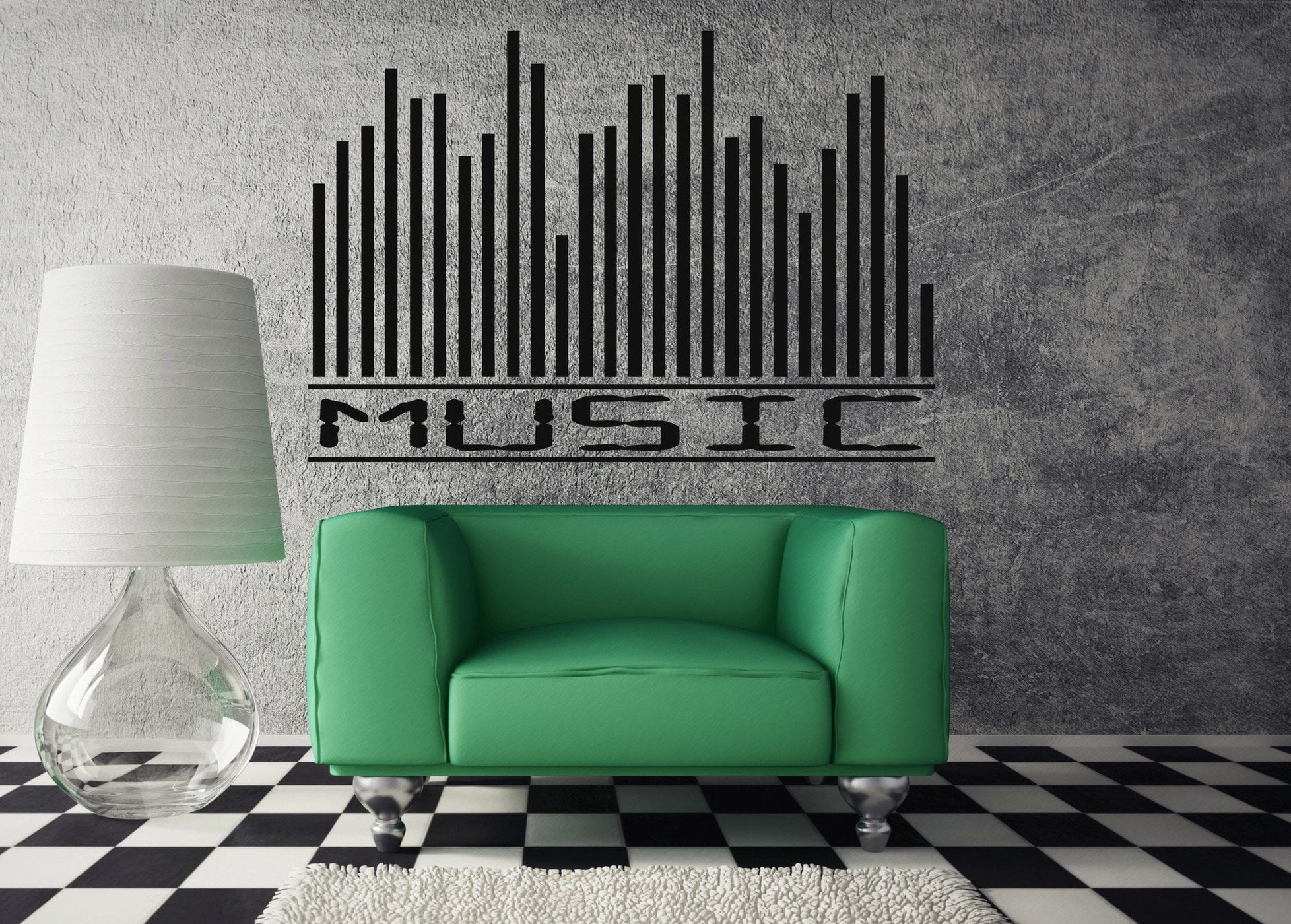 Vinyl Decal Radio Music Equalizer Wall Vinyl Sticker Musical Radio Aud ...