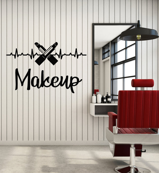 Vinyl Wall Decal Makeup Cosmetics Beauty Center Salon Stickers Mural (g6051)