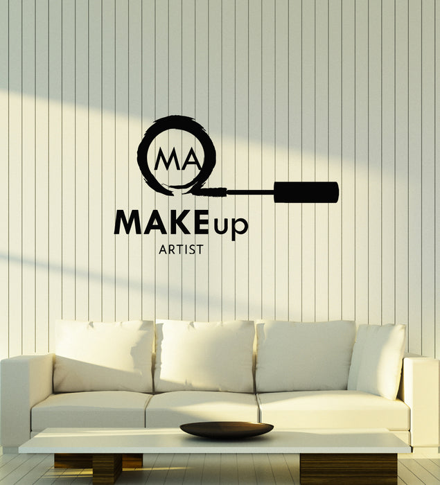 Vinyl Wall Decal Beauty Makeup Artist Cosmetics Mascara Stickers Mural (g4219)
