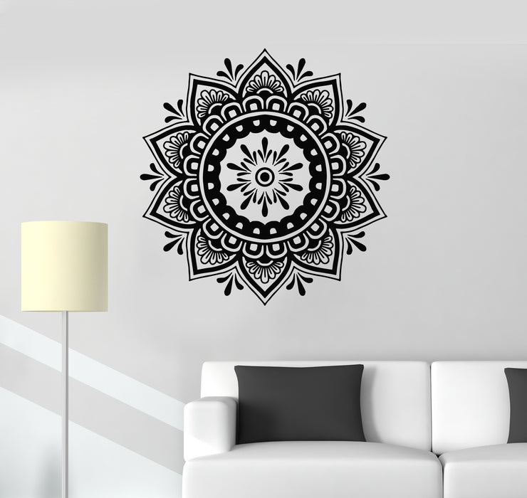 Vinyl Wall Decal Mandala Flower Patterns Meditation Yoga Room Stickers Mural (g258)