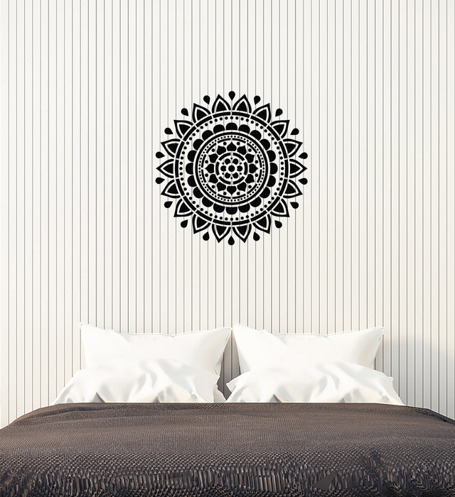 Vinyl Wall Decal Mandala Bedroom Living Room Yoga Meditation Interior Stickers Mural (ig5987)