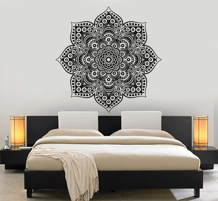 Vinyl Wall Decal Yoga Meditation Balance Mandala Flower Ornament Stickers Mural (g5432)