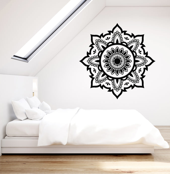 Vinyl Wall Decal Circle Mandala Hinduism Meditation Room Bedroom Stickers Mural (g5457)