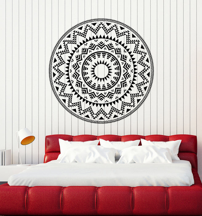 Vinyl Wall Decal Round Ethnic Style Geometric Pattern Mandala Ornament Stickers Mural (g6840)