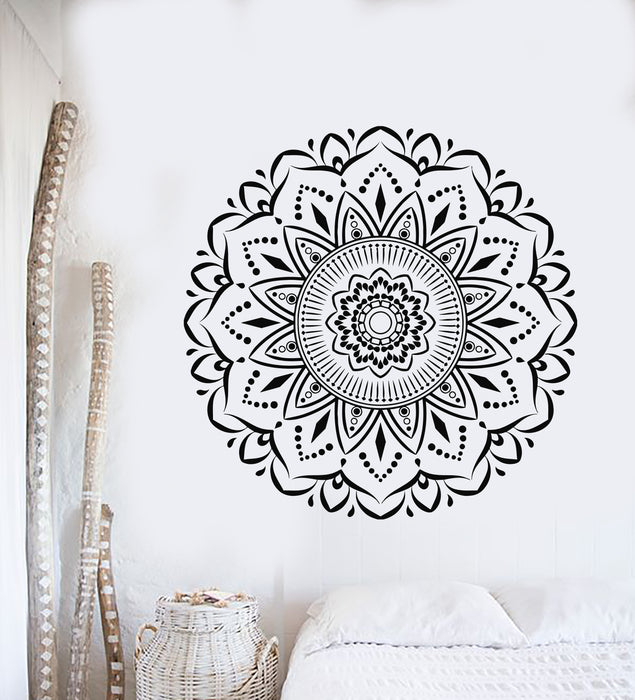 Vinyl Wall Decal Circle Mandala Meditation Decor Yoga Studio Stickers Mural (g5045)