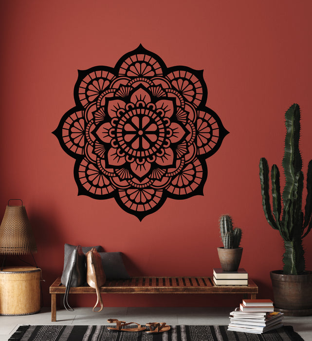 Vinyl Wall Decal Meditation Room Circle Ornament Pattern Beautiful Mandala Stickers Mural (g6527)