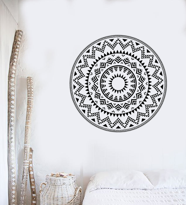 Vinyl Wall Decal Round Ethnic Style Geometric Pattern Mandala Ornament Stickers Mural (g6840)