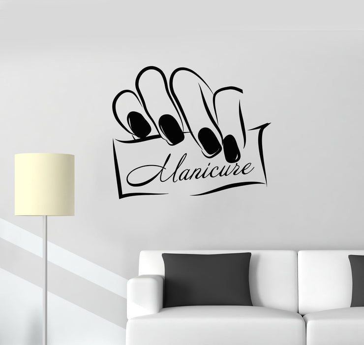 Vinyl Wall Decal Manicure Salon Nails Beauty Center Interior Decor Stickers Mural (ig5800)