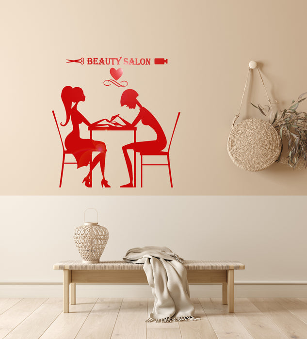 Vinyl Wall Decal Beauty Salon Hair Stylist Nail Spa Stickers Unique Gift (ig4191)