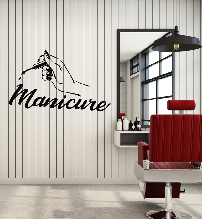 Vinyl Wall Decal Spa Beauty Polish Manicure Nail Salon Interior Stickers Mural (g5434)