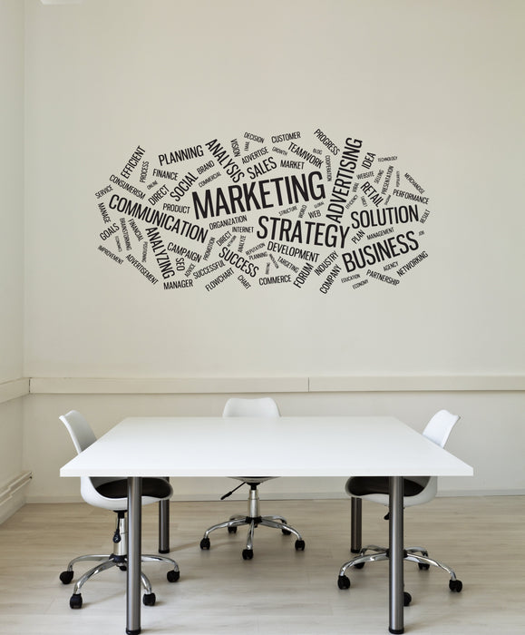 Vinyl Wall Decal Marketing Business Words Office Space Interior Art Stickers Mural (ig5762)