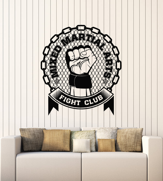 Vinyl Wall Decal MMA Fight Club Gym Mixed Martial Arts Stickers Mural (g6028)