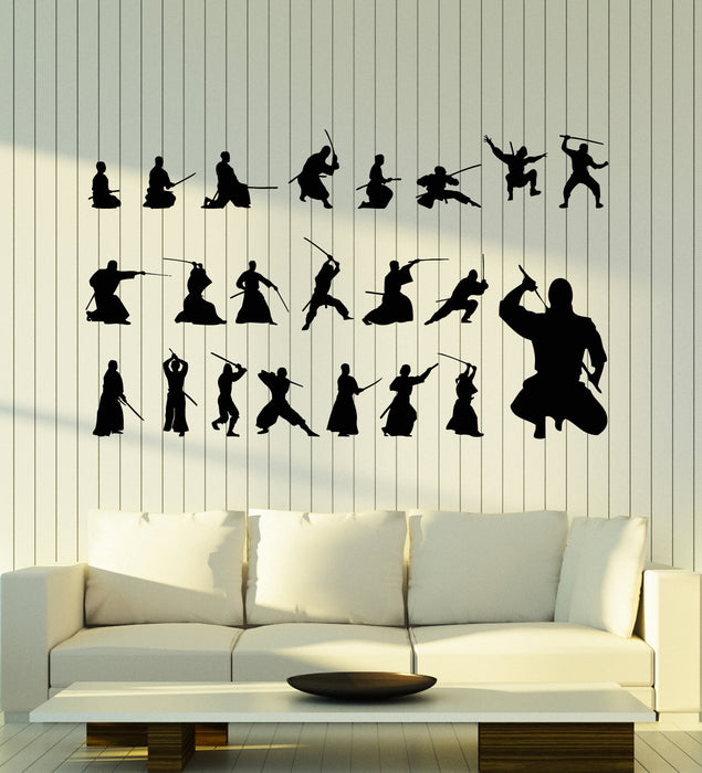 Vinyl Wall Decal Martial Arts MMA Oriental Fighting Asian Mens Stickers Mural (g5996)
