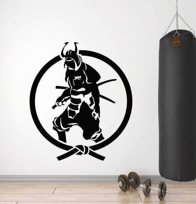 Vinyl Wall Decal Samurai Oriental Martial Arts Sword Sport Decor Stickers Mural (g1195)