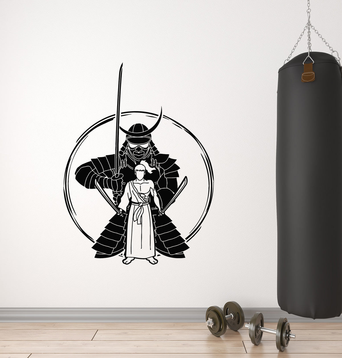 Vinyl Wall Decal Japan Samurai With Swords Warrior Fighter Stickers Mu ...