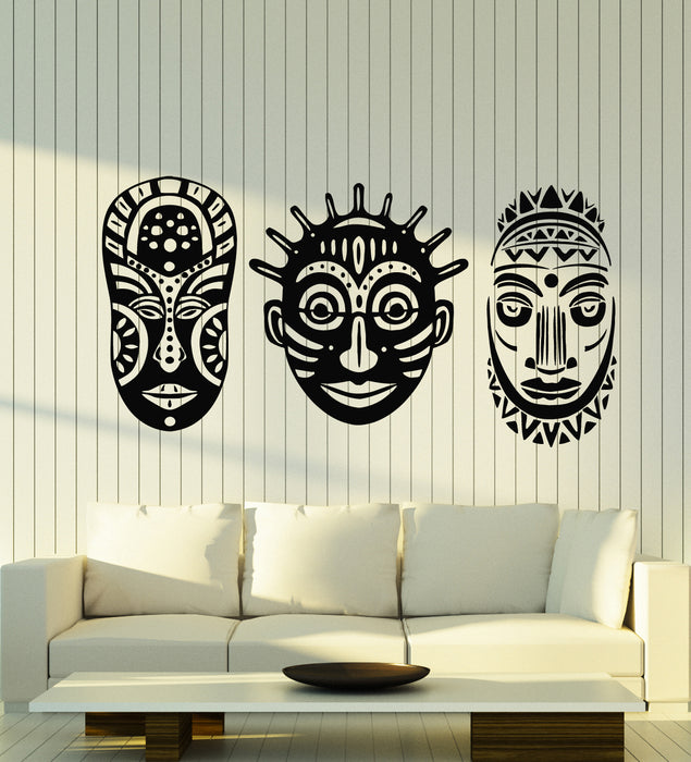 Vinyl Wall Decal African Ancient Ethnic Mask Mayan Home Room Stickers Mural (g2627)