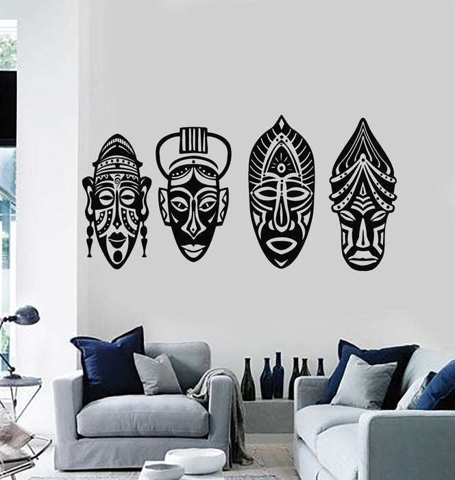Vinyl Wall Decal Mayan Face Native Mask Ethnic Art Tradition Stickers Mural (g2628)