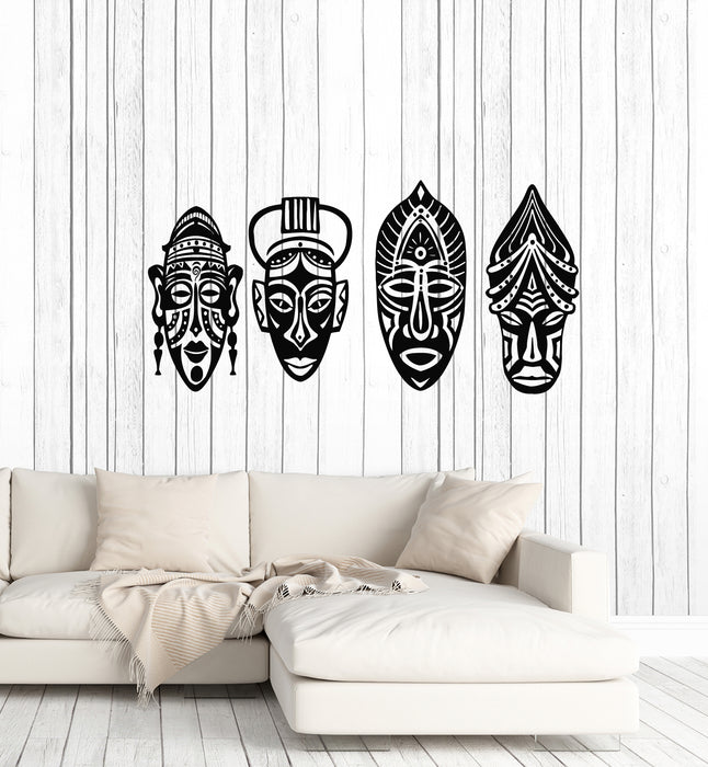 Vinyl Wall Decal Mayan Face Native Mask Ethnic Art Tradition Stickers Mural (g2628)