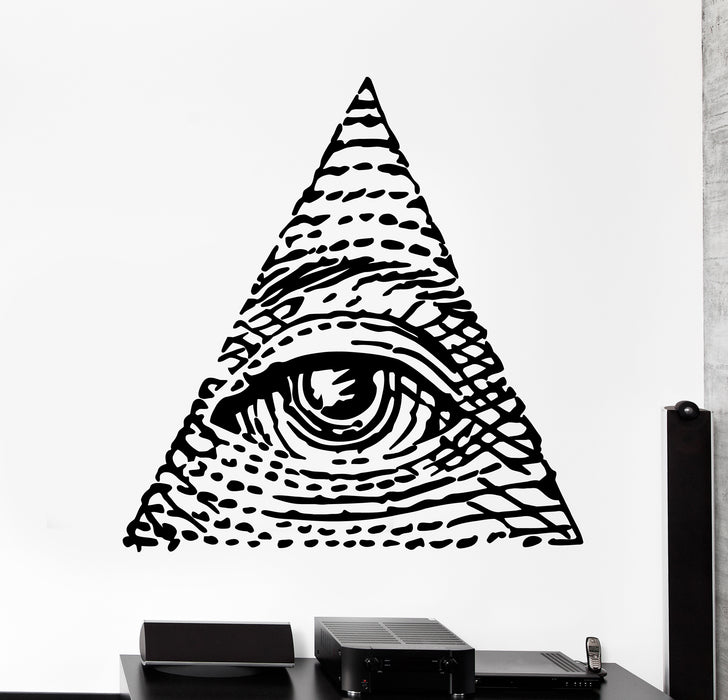 Autocollant mural en vinyle Pyramide Œil de Providence Masons Art Room Stickers Mural (g222)
