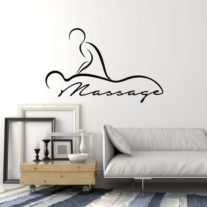 Vinyl Wall Decal Relaxation Spa Massage Beauty Salon Healthcare Stickers Mural (g2454)