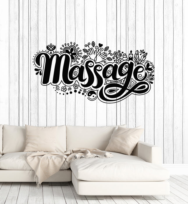 Vinyl Wall Decal Massage Therapy Body Care Relax Spa Salon Stickers Mural (g3922)