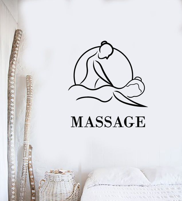 Vinyl Wall Decal Spa Massage Beauty Salon Relax Therapy Woman Stickers Mural (g4517)