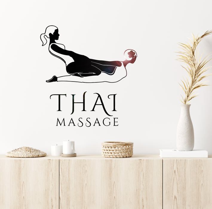 Vinyl Wall Decal Thai Massage Spa Salon Therapy Health Stickers Mural Unique Gift (ig4995)