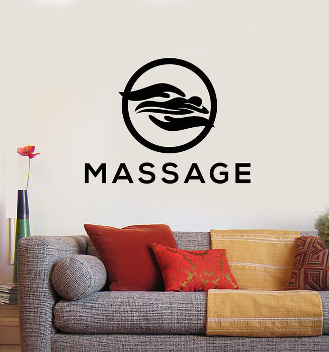 Vinyl Wall Decal Relax Therapy Masseur Spa Massage Beauty Room Stickers Mural (g3862)