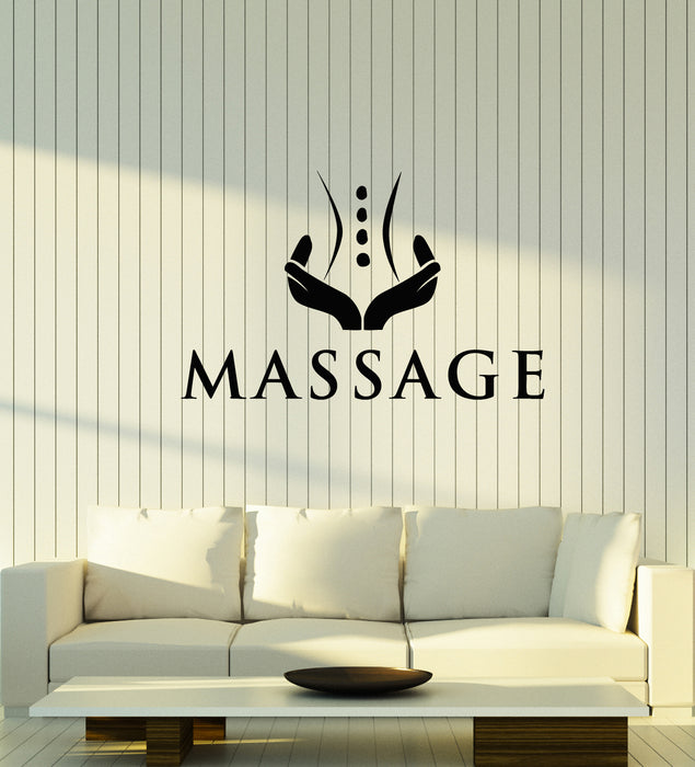 Vinyl Wall Decal Therapy Masseur Spa Center Massage Beauty Salon Stickers Mural (g3863)