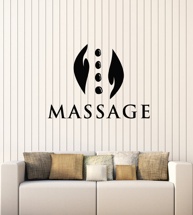 Vinyl Wall Decal Massage Stones Therapy Spa Center Relax Stickers Mural (g3865)