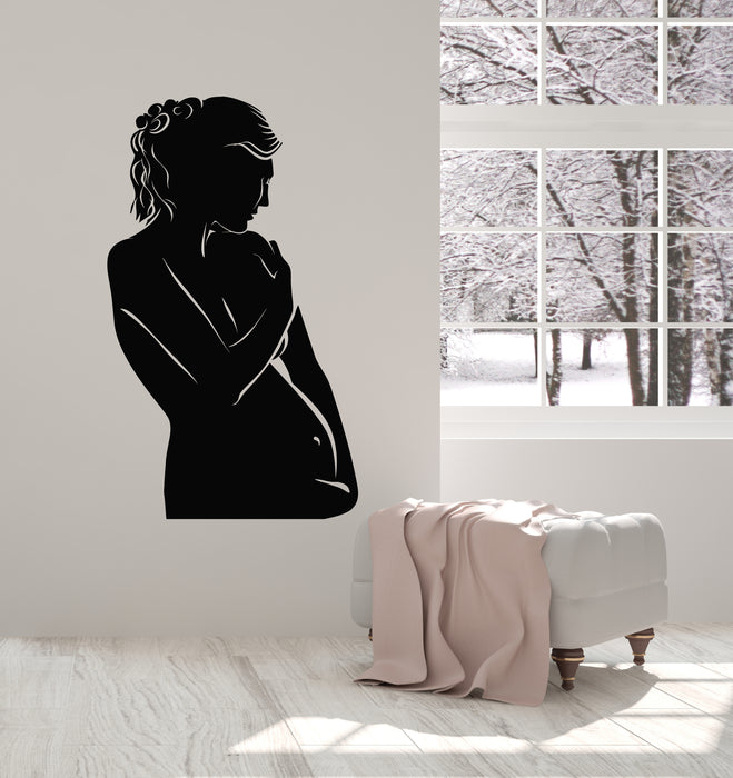 Vinyl Wall Decal Woman Mom Family Pregnancy Maternity Stickers Mural (g3652)