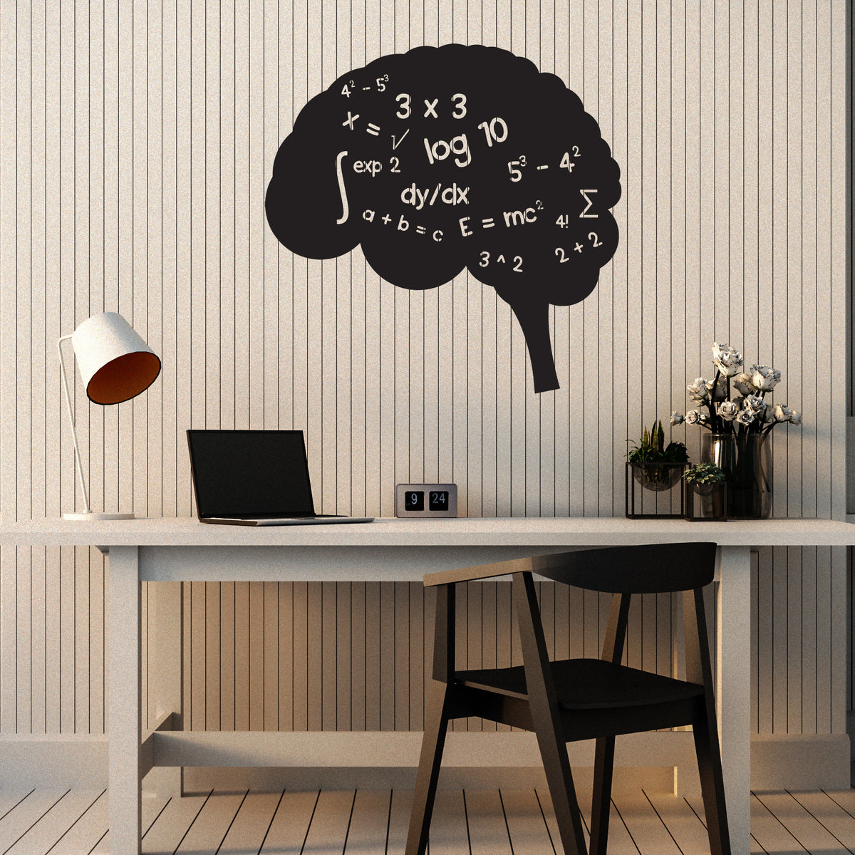 Vinyl Wall Decal Brain Math Mathematics School Classroom Decor Sticker ...