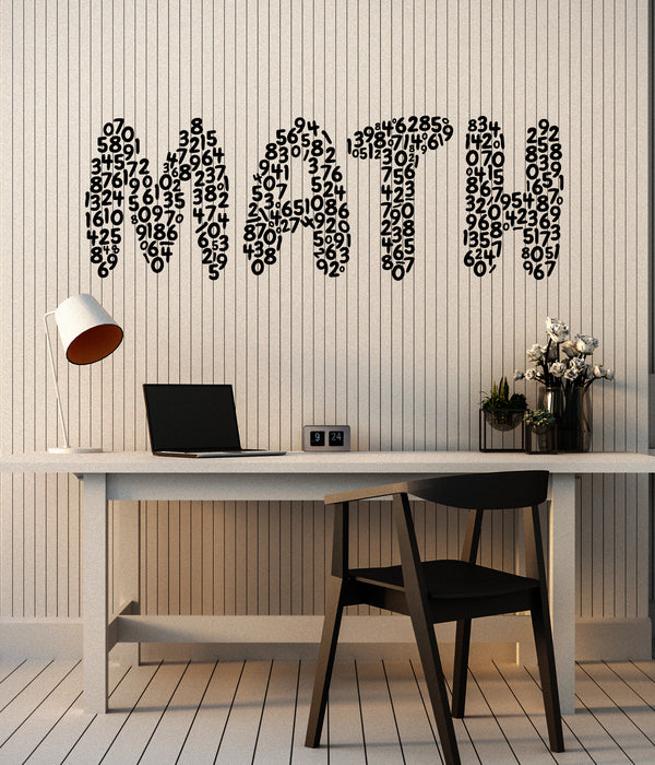 Vinyl Wall Decal Mathematics Math Symbols Numbers Teen Room Stickers Mural (g2563)